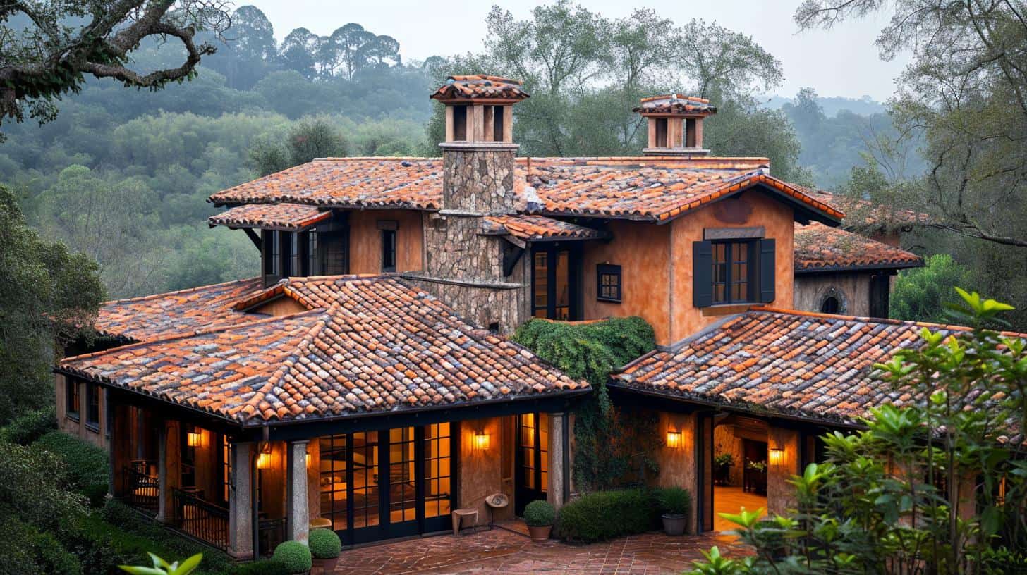 Variety of colors and shapes in a Houston tile roof selection
