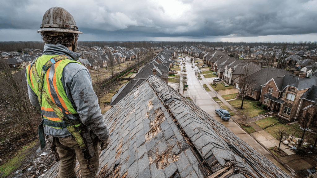 Storm Damage Roof Repair in Pasadena