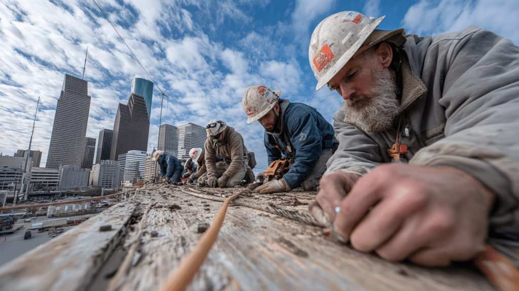 Wind Damage Roof Repair in Houston