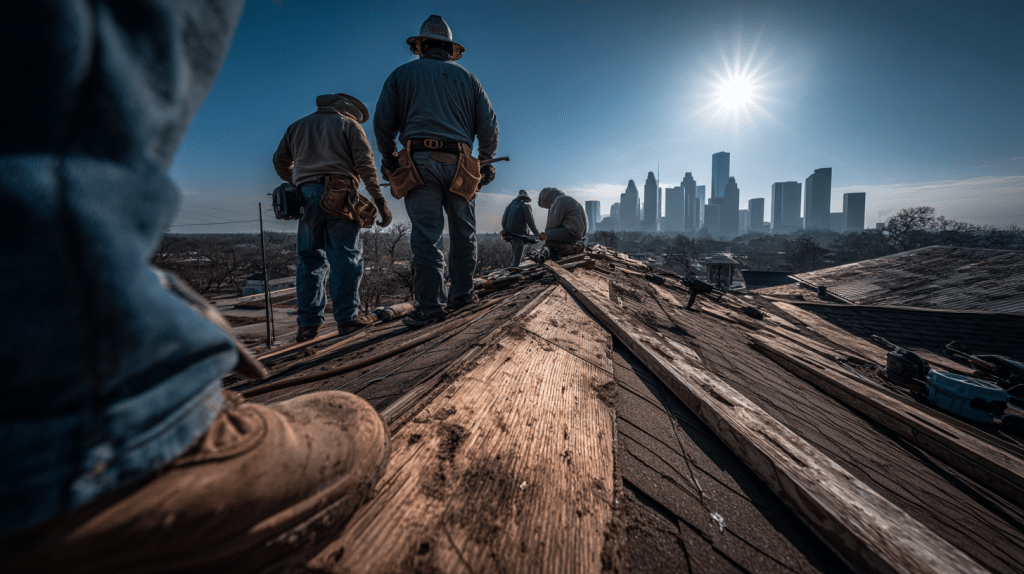 Wind Damage Roof Repair in Pearland