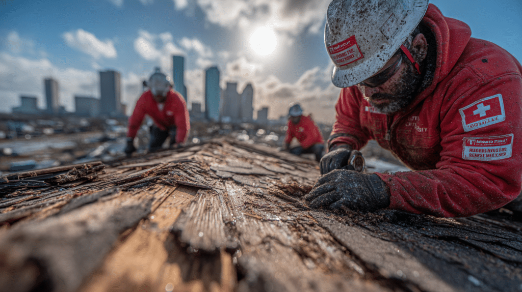 Storm Damage Roof Repair in Alvin TX 77511