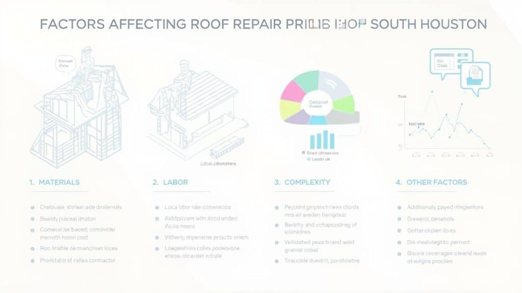 south houston roof repair cost factors